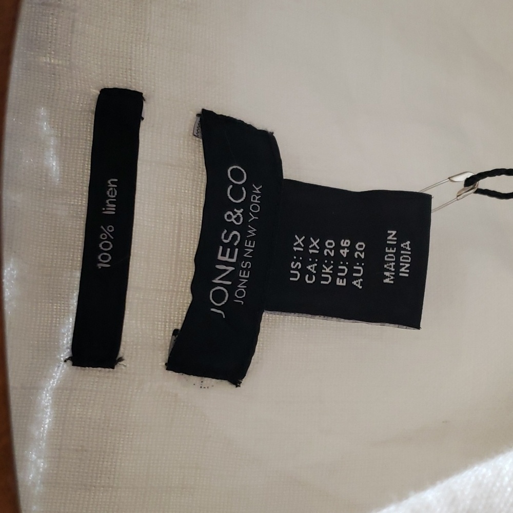 NWT JNY  white 100%linen white jackets - Picture 13 of 16